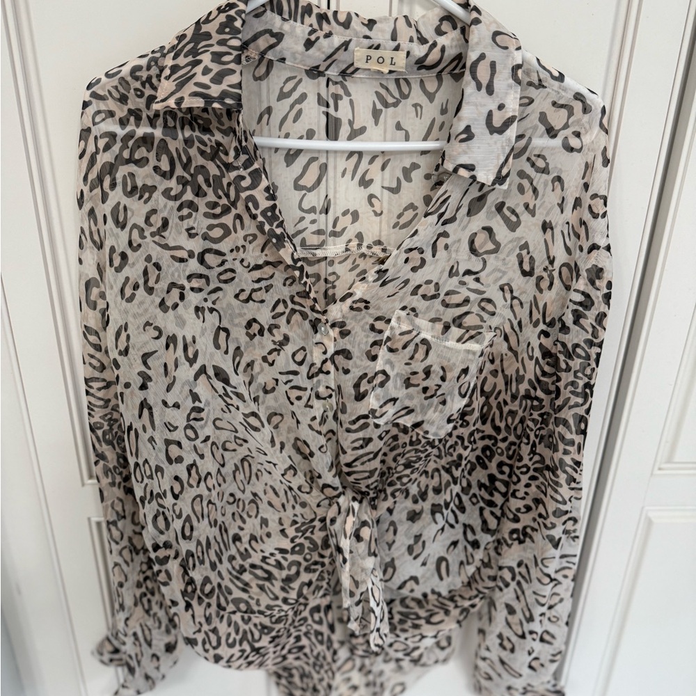 POL Leopard Print Women's Top
